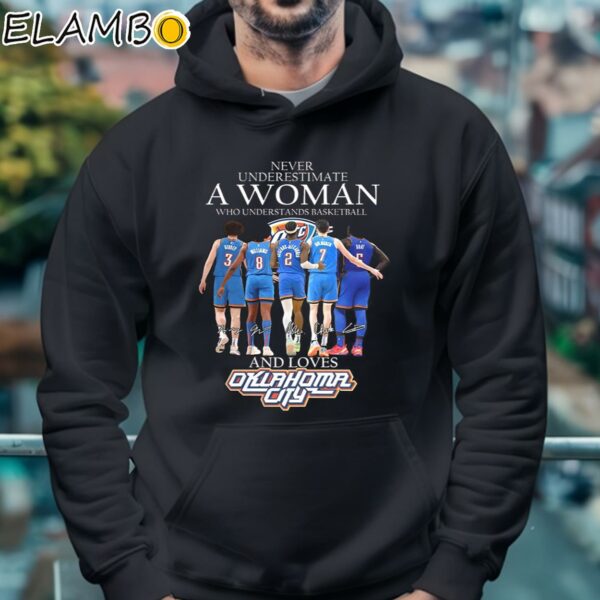 Oklahoma City Thunder Never Underestimate A Woman Who Understands Basketball Shirt Hoodie 4