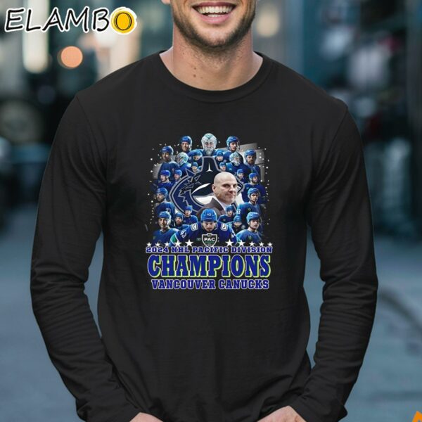 Pacific Division NHL Champions 2024 Vancouver Canucks Shirt Longsleeve 17