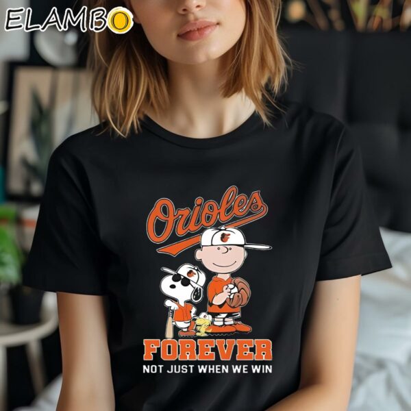 Peanuts Snoopy And Charlie Brown Baltimore Orioles 2024 Forever Not Just When We Win Shirt