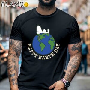 Peanuts Snoopy Happy Earth Day Shirt Black Shirt 6