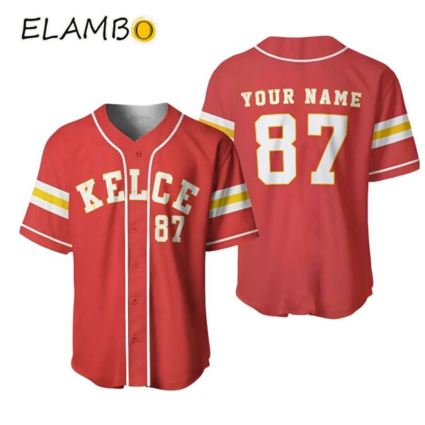 Personalize Travis Kelce Baseball Jersey Printed Thumb