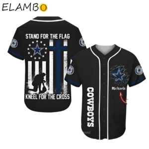 Personalized Dallas Cowboys Nfl Stand For The Flag Baseball Jersey Shirt Background FULL