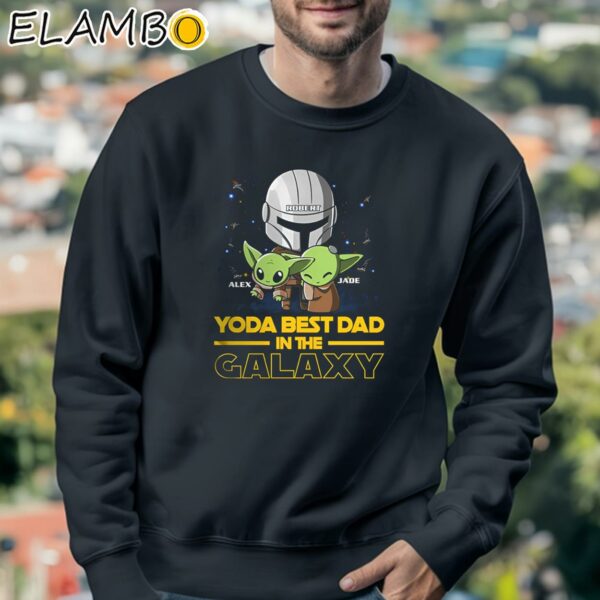 Personalized Star Wars Baby Yoda Best Dad In The Galaxy Shirt Sweatshirt 3