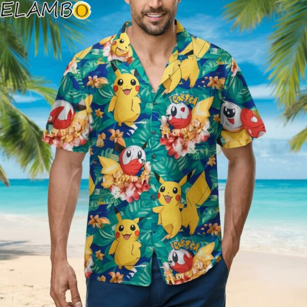Pikachu Shirt Pokemon Hawaii Summer Hawaiian Shirt Printed Aloha