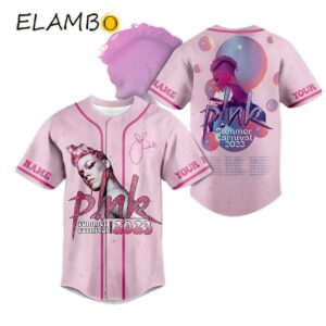 Pink Summer Carnival Baseball Jersey Pink Concert Merch 2023 Printed Thumb