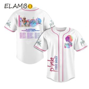 Pink Summer Carnival Baseball Jersey Pink Tour Merch 2023 Printed Thumb