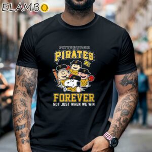 Pittsburgh Pirates Snoopy Peanuts Forever Not Just When We Win T Shirt Black Shirt 6