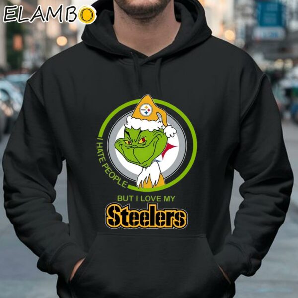 Pittsburgh Steelers I Hate People But I Love My Steeler Grinch Shirt Hoodie 37