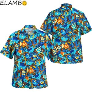 Pokemon Blue Color 3D Pikachu Lover Hawaiian Shirt Printed Aloha