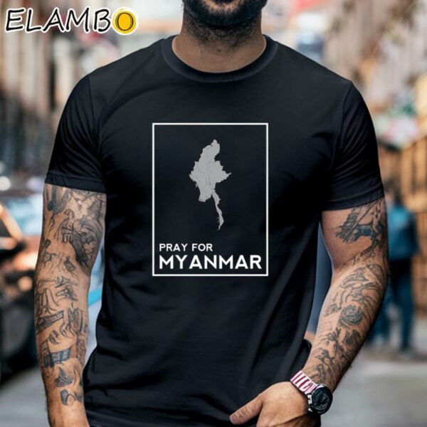 Pray For Myanmar Shirt Black Shirt 6