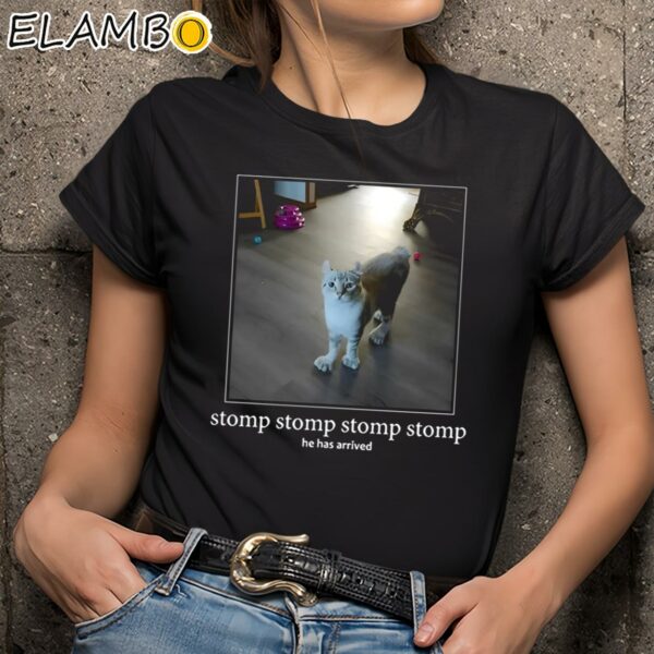 Punch Cat Stomp Stomp Stomp Stomp He Has Arrived Shirt Black Shirts 9