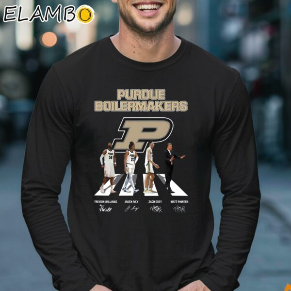 Purdue Boilermakers Trevion Williams And Jaden Ivey And Zach Edey And Matt Painter Signature Shirt Longsleeve 17