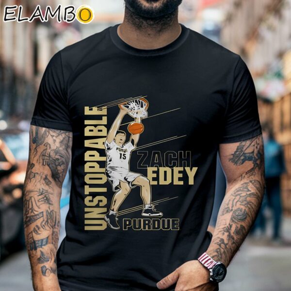 Purdue Zach Edey Unstoppable T shirt Black Shirt 6