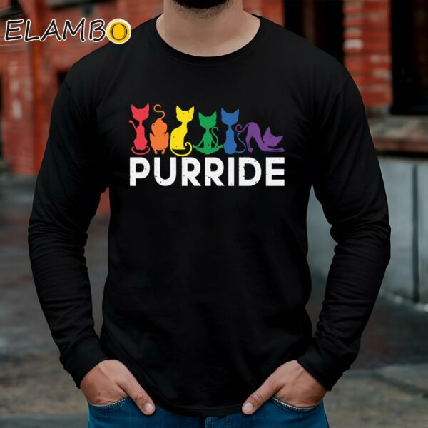 Purride Cat Shirt Rainbow Pride Month Meme Longsleeve Long Sleeve