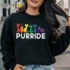 Purride Cat Shirt Rainbow Pride Month Meme Sweatshirt Sweatshirt