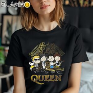 Queen Snoopy Peanuts Music Tour Shirt Black Shirt Shirt