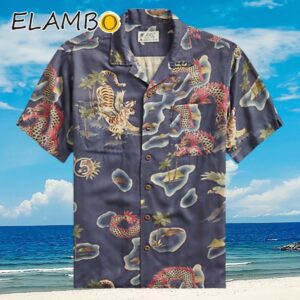 RRL Ralph Lauren Vintage Hawaiian Hand Painted Print Camp Shirt Men Aloha Shirt Aloha Shirt