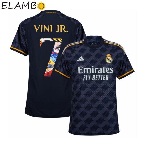 Real Madrid Authentic Jersey Away Vini Jr 7 Jersey 2023 2024