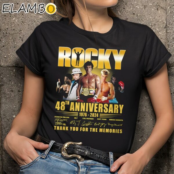 Rocky 48th Anniversary 1976 2024 Thank You For The Memories Shirt Black Shirts 9