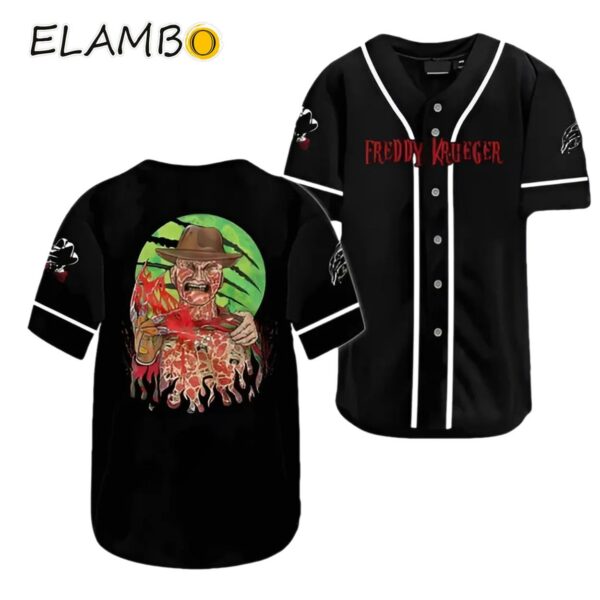 Scary Horror Freddy Krueger Bloody Halloween Baseball Jersey Shirt Printed Thumb