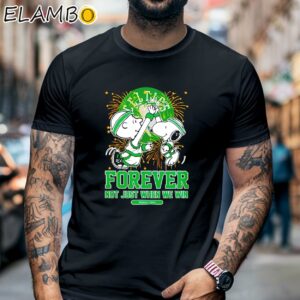 Snoopy And Charlie Brown Boston Celtics High Five Forever Not Just When We Win Fireworks Shirt Black Shirt 6