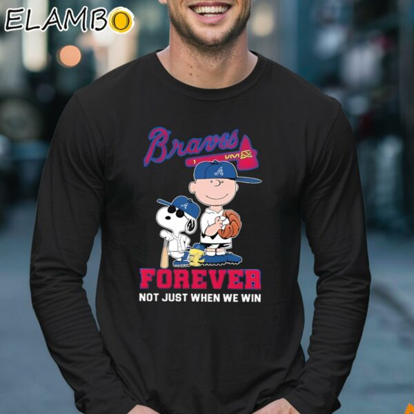 Snoopy And Charlie Brown Braves Logo Forever Not Just When We Win Shirt Longsleeve 17