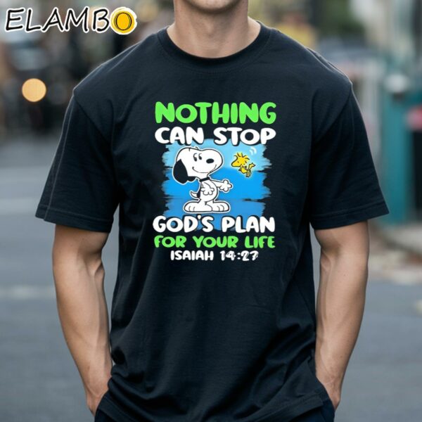 Snoopy And Woodstock Nothing Can Stop Gods Plan For Your Life T shirt Black Shirts 18