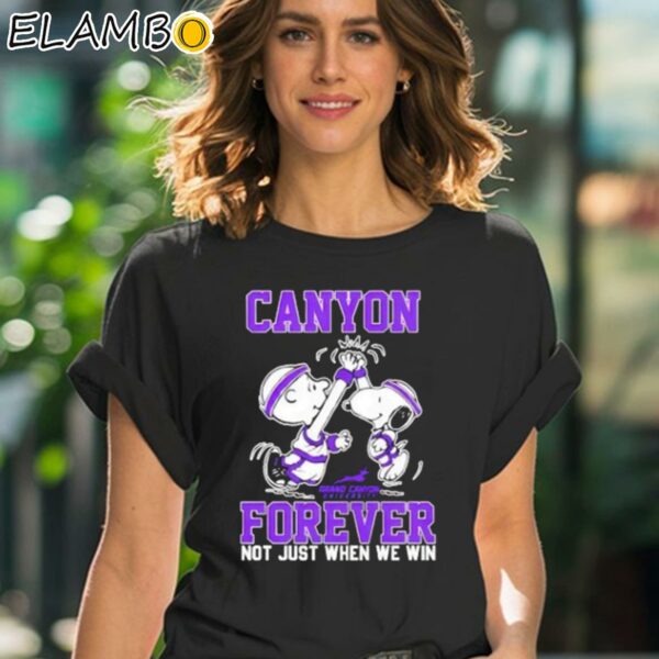 Snoopy Charlie Brown Grand Canyon Forever Not Just When We Win Shirt Black Shirt 41