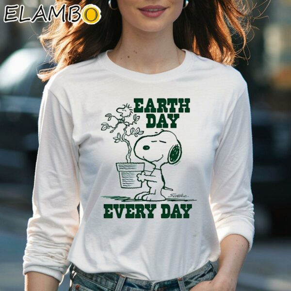 Snoopy Woodstock Earth Day Everyday Shirt Longsleeve Women Long Sleevee