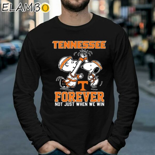 Snoopy and Charlie Brown Tennessee Volunteer High Five Forever Not Just When We Win Shirt Longsleeve 39