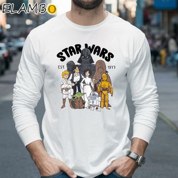 Star Wars All Characters Art Cartoon Est 1977 Shirt Longsleeve 35