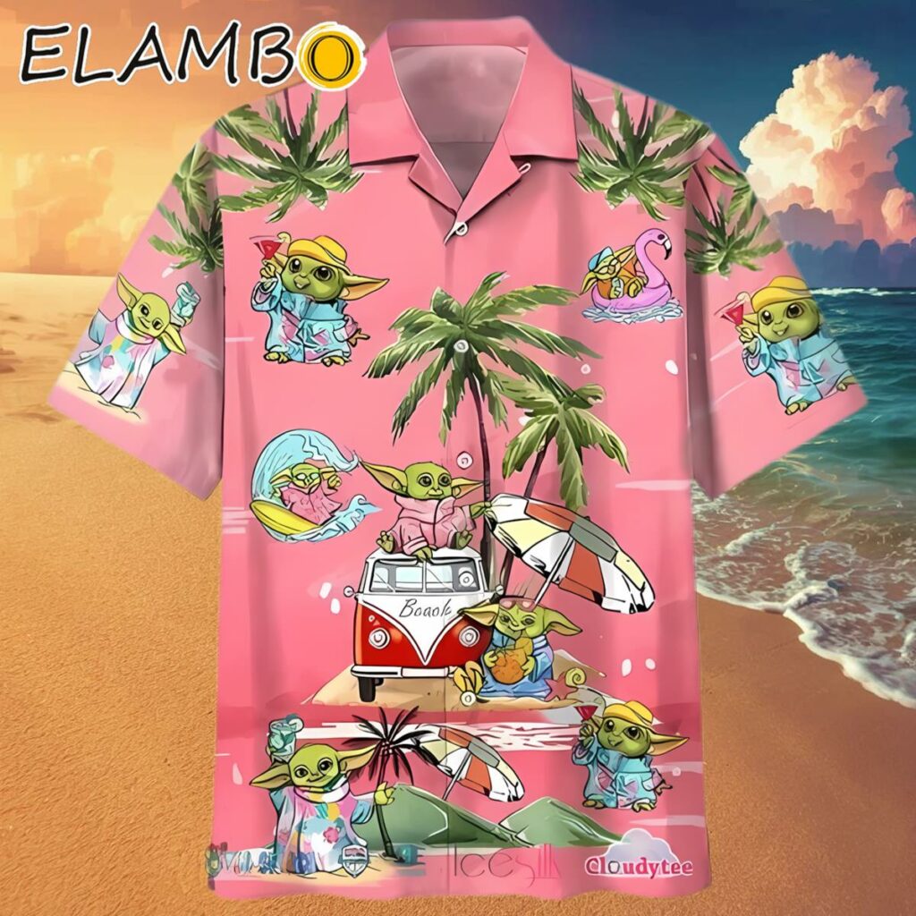 Star Wars Baby Yoda Summer Pink Version Hawaiian Shirts