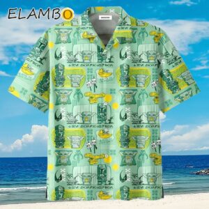 Star Wars Hawaii Shirt Baby Yoda Mandalorian Tiki Style Green Tropical Aloha Hawaiian Shirt Aloha Shirt Aloha Shirt