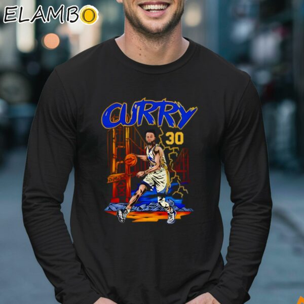 Steph Curry Golden State Warriors Illustration Shirt Longsleeve 17