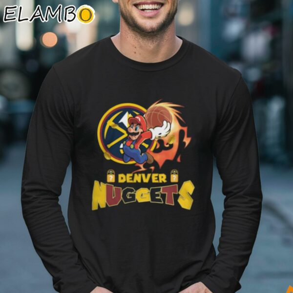 Super Mario x Denver Nuggets Shirt Basketball Gifts Longsleeve 17