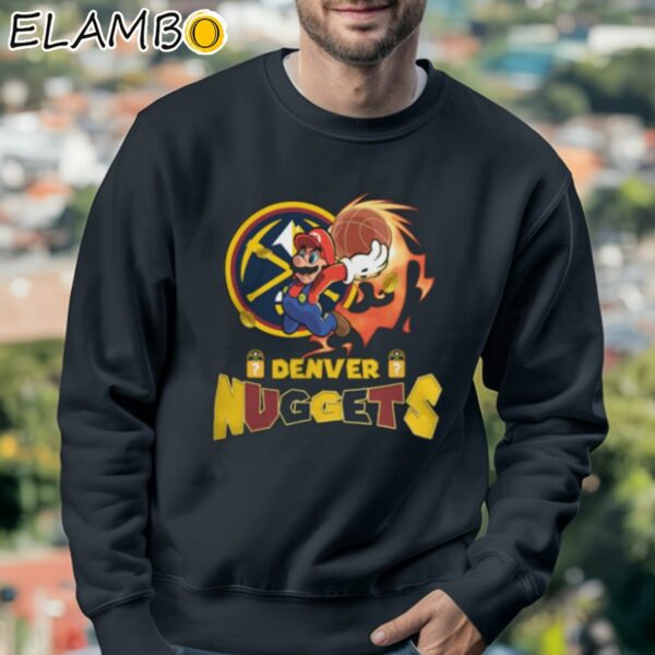 Super Mario x Denver Nuggets Shirt Basketball Gifts Sweatshirt 3