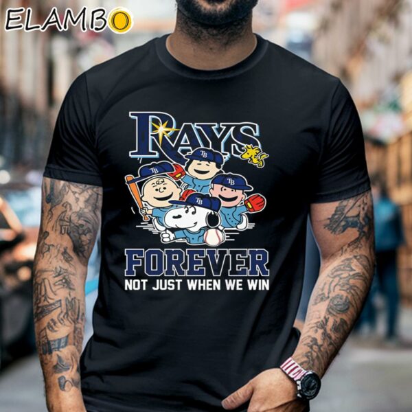 Tampa Bay Rays Snoopy Peanuts Forever Not Just When We Win Shirt Black Shirt 6