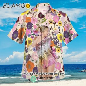 Taylor Swift Flowers Tropical Summer Beach Hawaiian Shirt Aloha Shirt Aloha Shirt