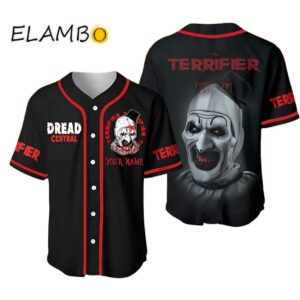 Terrifier Baseball Jersey Shirt Custom Name Gift Halloween Printed Thumb