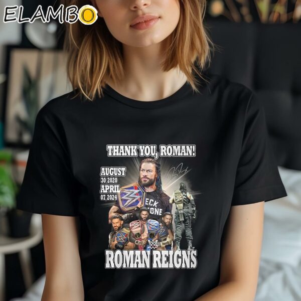 Thank You Roman Reigns August 30 2020 April 07 2024 Shirt Black Shirt Shirt