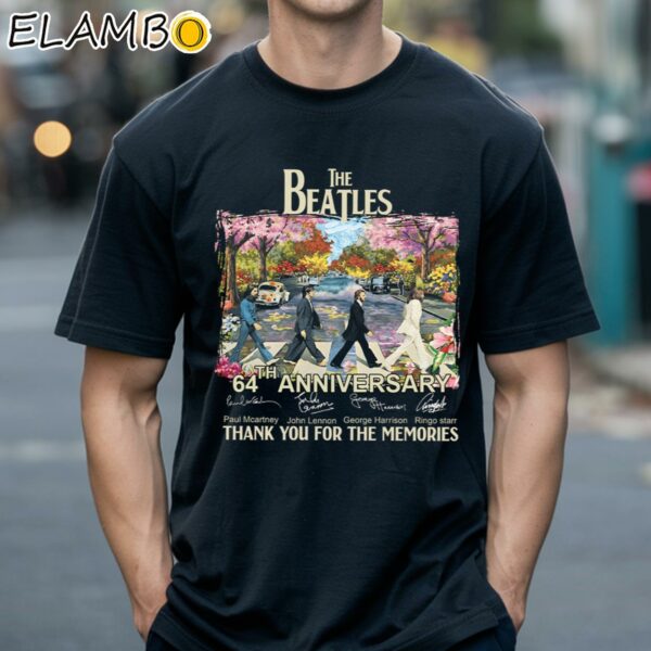 The Beatles Abbey Road 64 Year Anniversary Signatures Shirt Black Shirts 18