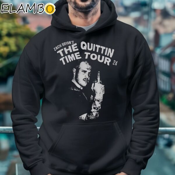 The Quittin Time Tour Funny Middle Finger Zach Bryan Shirt Hoodie 4