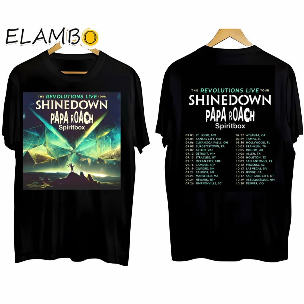 The Revolutions Live Tour Shinedown Papa Roach Spiritbox Tour Shirt