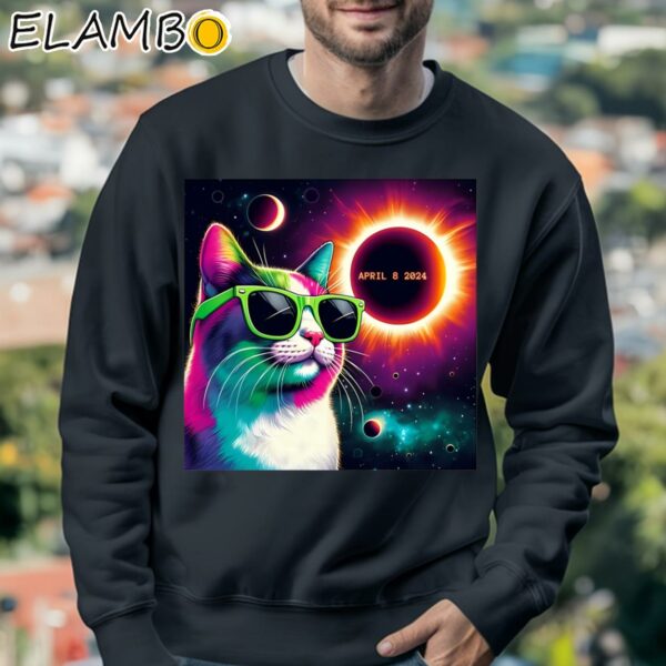 Total Solar Eclipse Cat Wearing Glasses April 8 2024 Shirt Sweatshirt 3