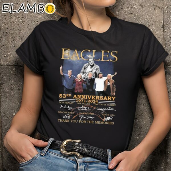 Tour 2024 Eagles Band 53rd Anniversary 1971 2024 Thank You For The Memories Signatures Shirt Black Shirts 9