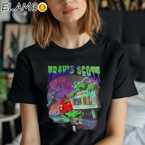 Travis Scott Astroworld Shirt Hip Hop Merchandise Black Shirt Shirt