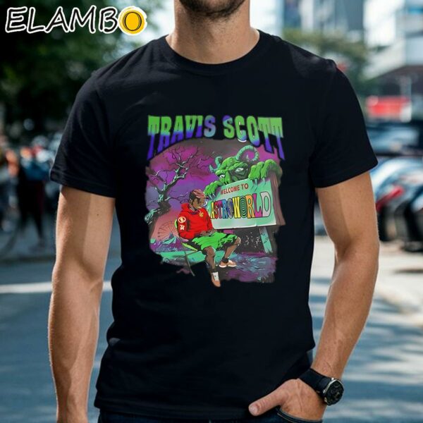 Travis Scott Astroworld Shirt Hip Hop Merchandise Black Shirts Shirt