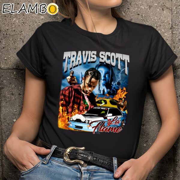 Travis Scott Cactus Jack Flame T shirt Black Shirts 9