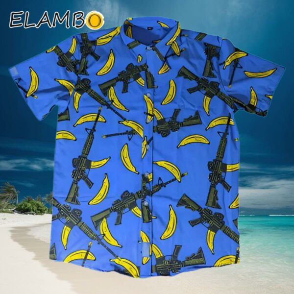 Tropical Gun Tactical Banana Mens Hawaiian Shirt Hawaiian Hawaiian