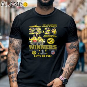 UEFA Champions League Playoffs Winners Borussia Dortmund 4 2 Atletico Madrid Lets Go PSG Shirt Black Shirt 6
